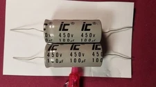 100 uf 450v Axial Capacitors Illinois IC Guitar Tube Amp (2 pcs)
