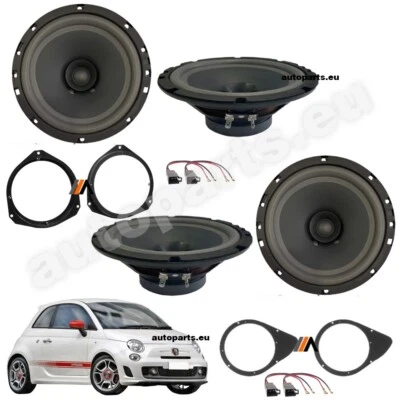 Kit 4 Haut-Parleurs Antérieurs Et Postérieurs Fiat 500 Abarth 595 DOPPIO CONO - Photo 1/4