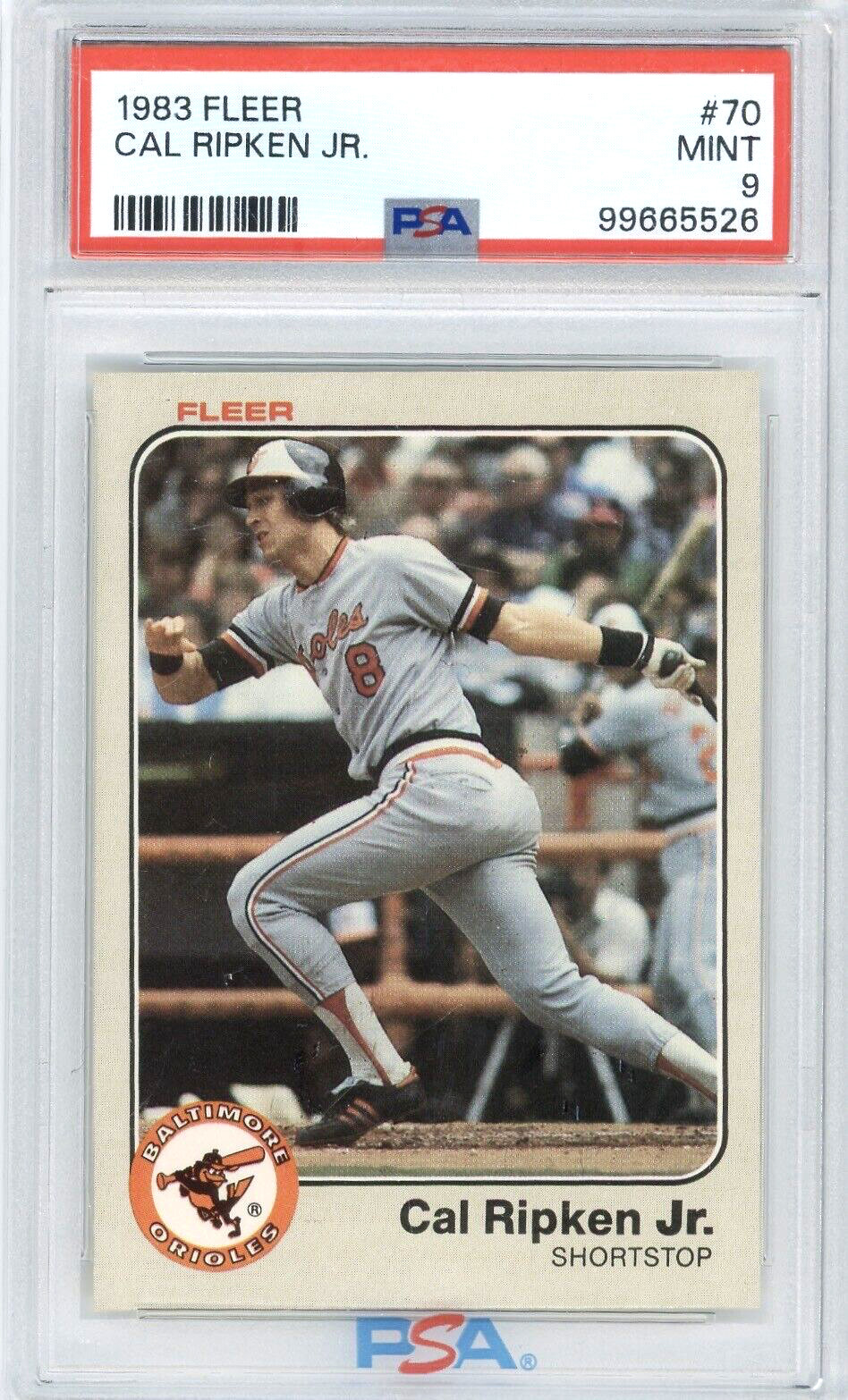 1983 FLEER #70 CAL RIPKEN JR. PSA 9 Baltimore Orioles s 2nd Year