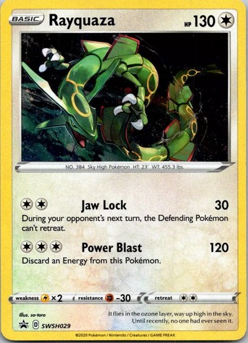 Rayquaza - (Pixel Cosmos Holo) SWSH029 Promo Pokemon TCG NM | eBay