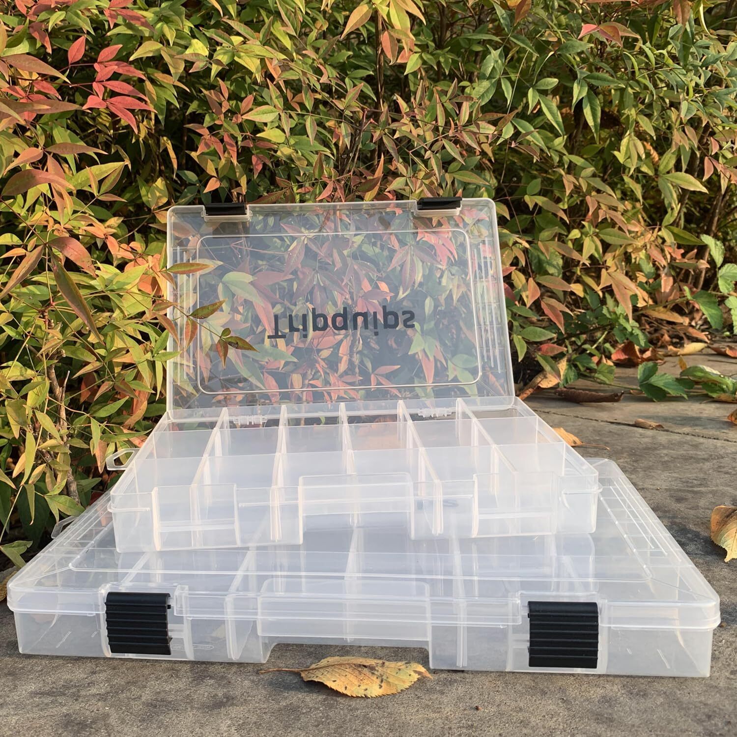 3600 Fishing Tackle Tray, Plastic Storage Organizer with Removable Dividers