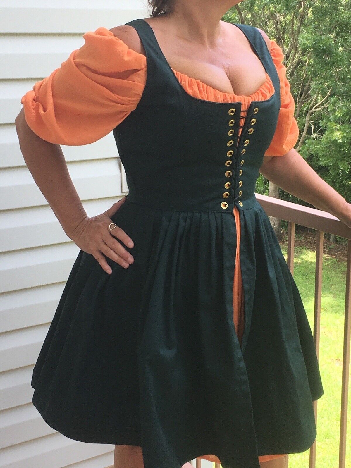 Renaissance Pirate Corset Dress Cinch Your Waist W/Undress Included Custom Sized