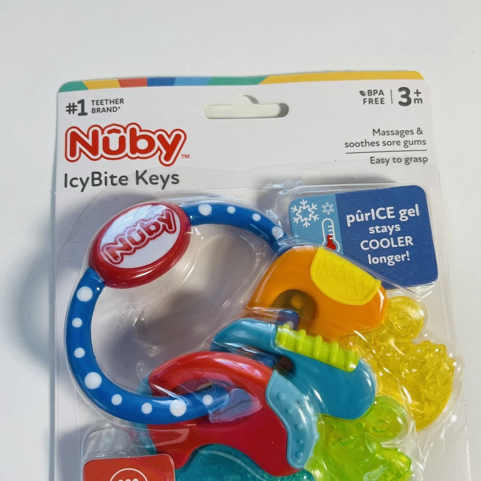 NEW Nuby Ice Gel Teether Keys - Multicolor - Image 2 of 4