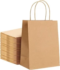 13 x 7 x 17 in. Large Brown Kraft Paper Shopping Bags with Handles