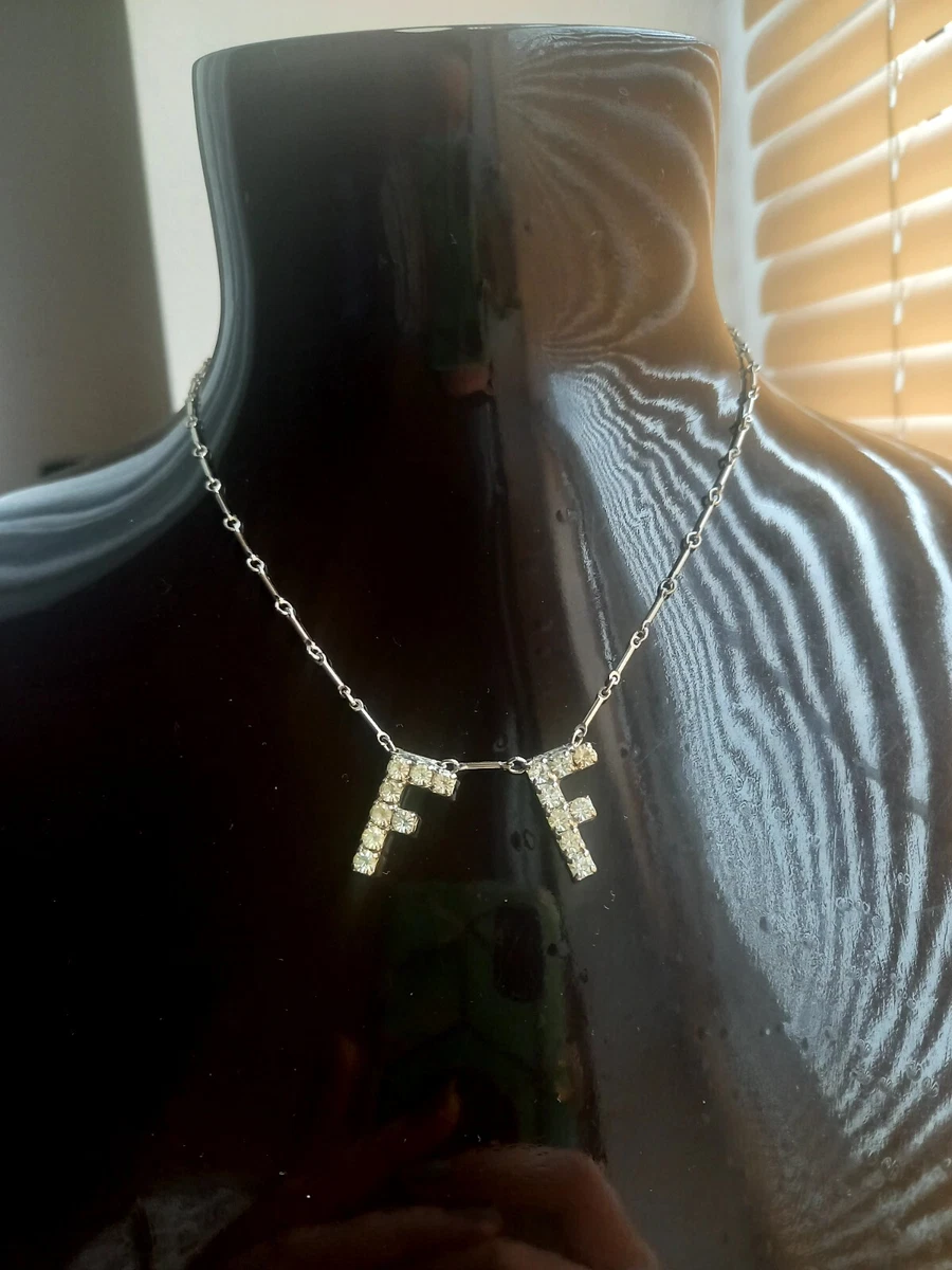 Alex Ani Silver Double F Letter Necklace eBay