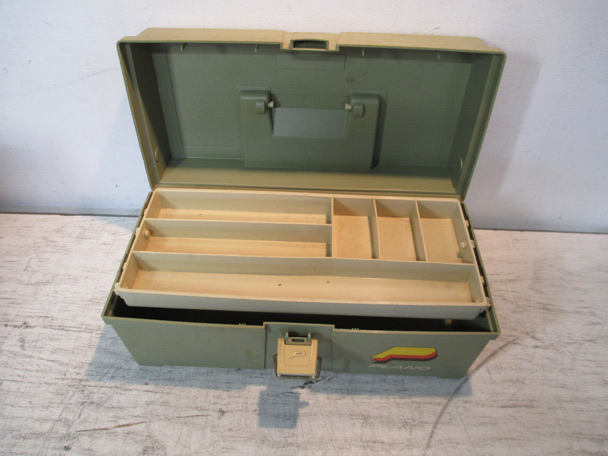 Vintage 13" PLANO Fishing Tackle Box w/ Tray U.S.A. - Great condition! | eBay Vintage 13" PLANO Fishing Tackle Box w/ Tray U.S.A. - Great condition! | eBay