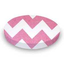 SheetWorld Round Crib Sheet 42x42, Cotton Woven Chevron Zigzag Prints, USA