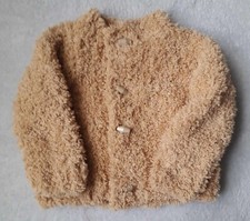 Hand Knitted Supersoft Baby Boys Cardigan 0/3 Months Fudge