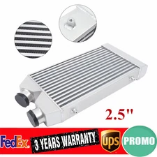 Universal 2.5" I/O One Side Turbo Front Mount Intercooler 25x11x3  Aluminum