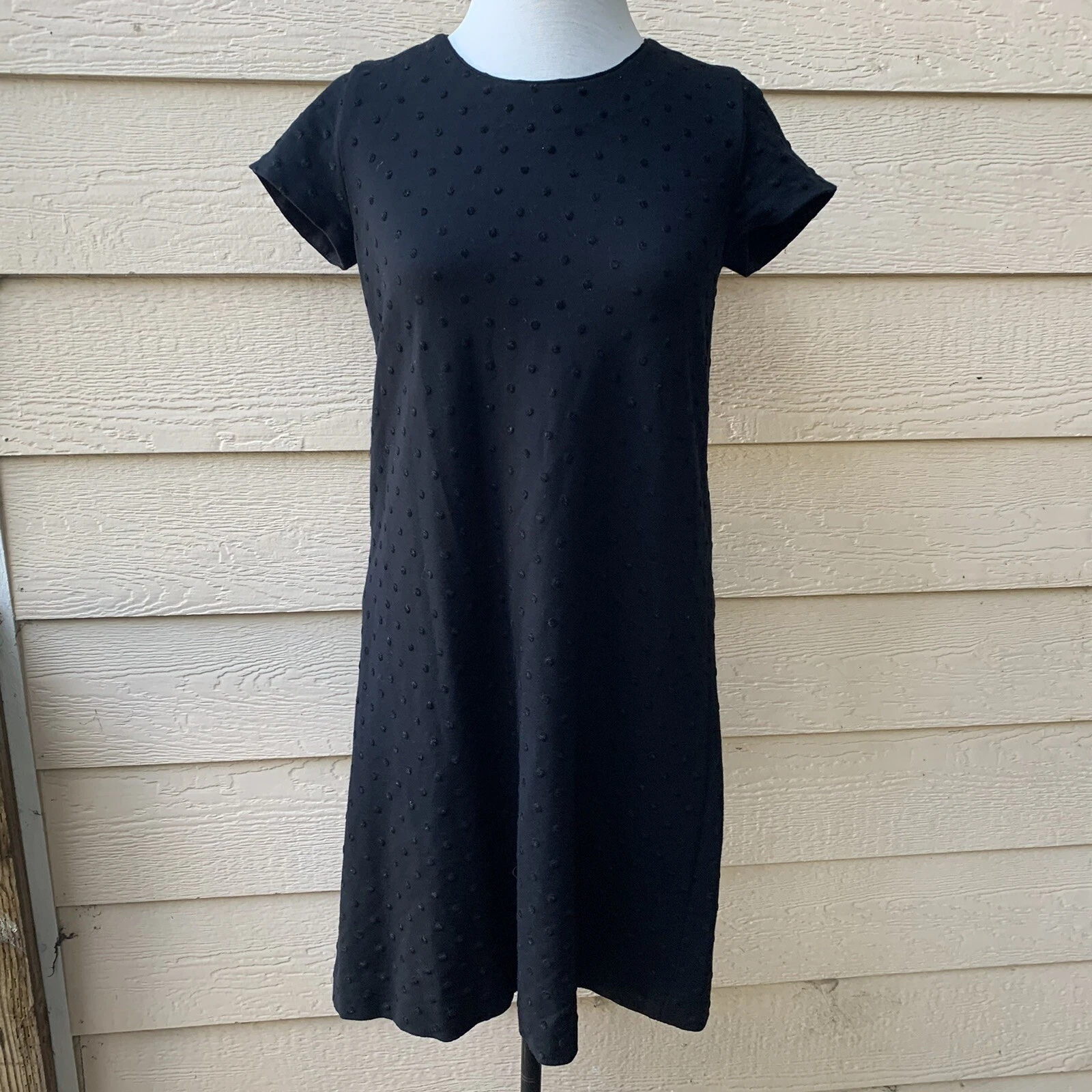 Kate Spade Nero Gail Ponte Manica Corta Cambio Pois Casual Cocktail S