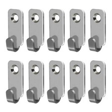 10 Pcs Stainless Steel Heavy Duty Wall Mount Mini J Hook Hanger for Mirrors
