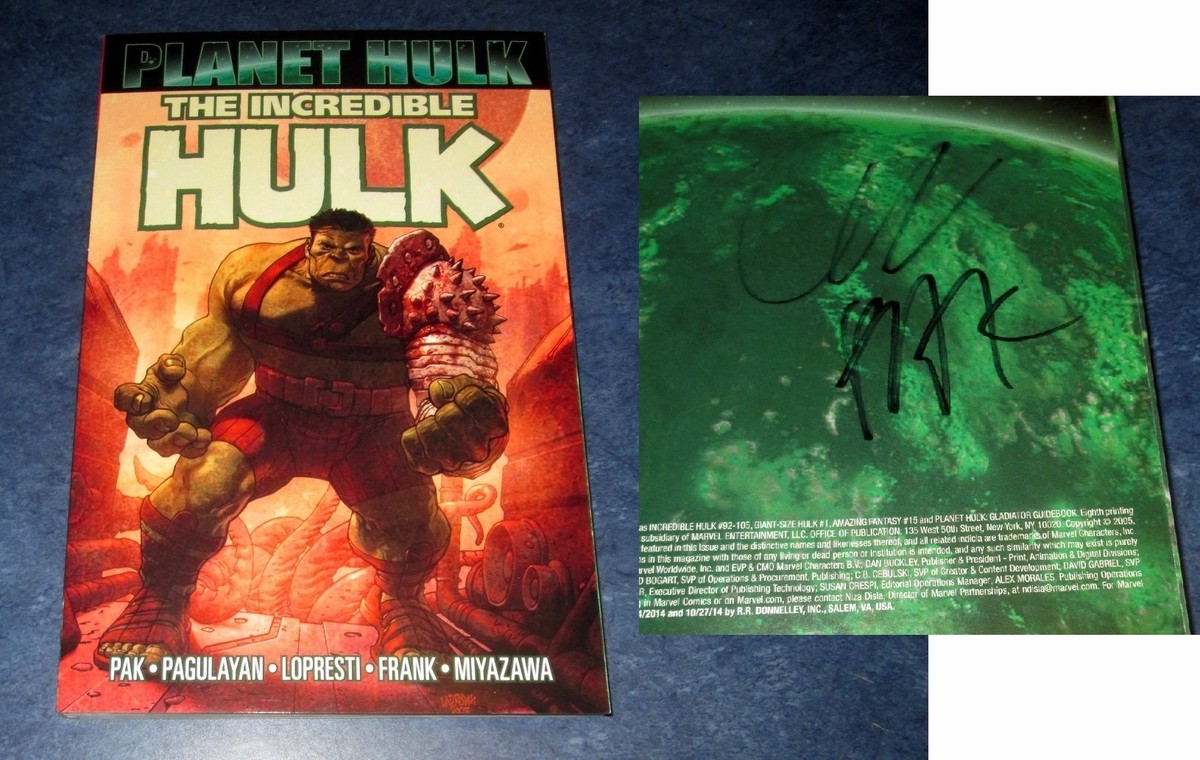 PLANET HULK signed TPB incredible 92-105 GREG PAK MARVEL
