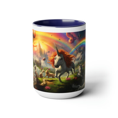 Unicorn Running the cosmos Fun Great Gift idea Mom Dad Love Coffee Mugs 15oz #34