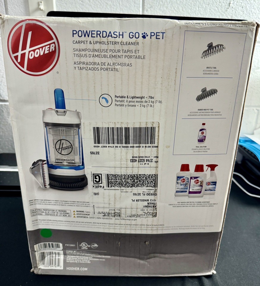 Hoover PowerDash GO Pet+ Spot Cleaner (FH13001) 73502047972 eBay
