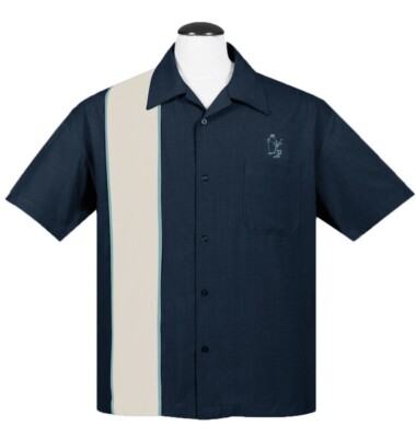 Steady Clothing Palm Springs Cocktail Bowling Rockabilly Button Shirt ST35618