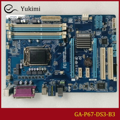 FOR GIGABYTE GA-P67-DS3-B3 DDR3*4 32GB LGA 1155 ATX Motherboard Test OK
