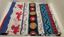 One 1 Disney Lion King Simba Curtain Valance Red White Blue Double Material