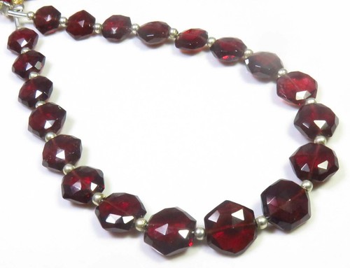Top Grade Natural African Garnet Hexagon Faceted Beads 7-9mm 8"Strand GV-4089 - Picture 12 of 16