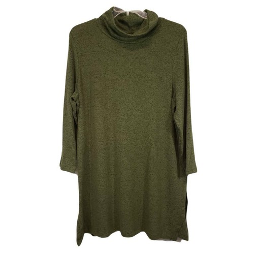 Thin Cowl-Neck Tunic-Length Sweater 