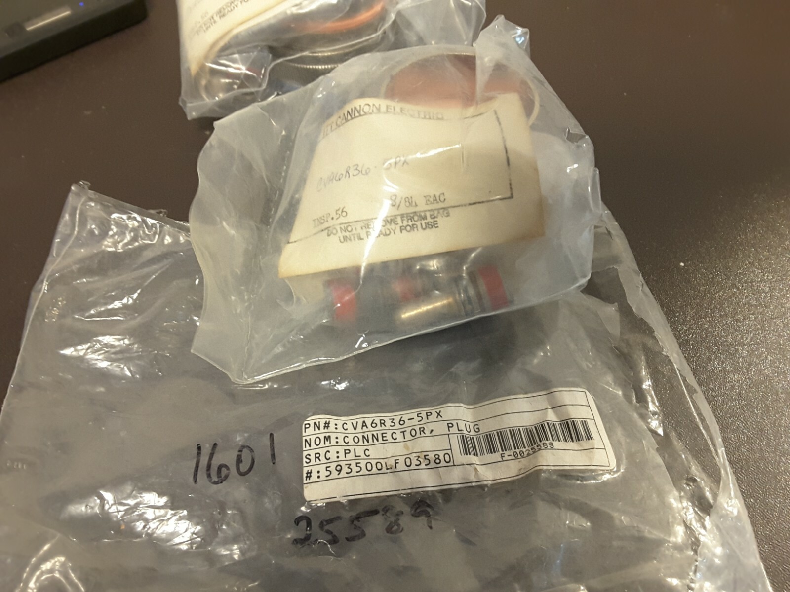 CVA6R365PX ITT CANNON PLUG CONNECTOR KIT MILITARY RARE AERONAUTICS