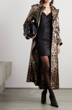 Dolce & Gabbana Leopard Print Trench Coat IT 40 (US 4) New With Tags