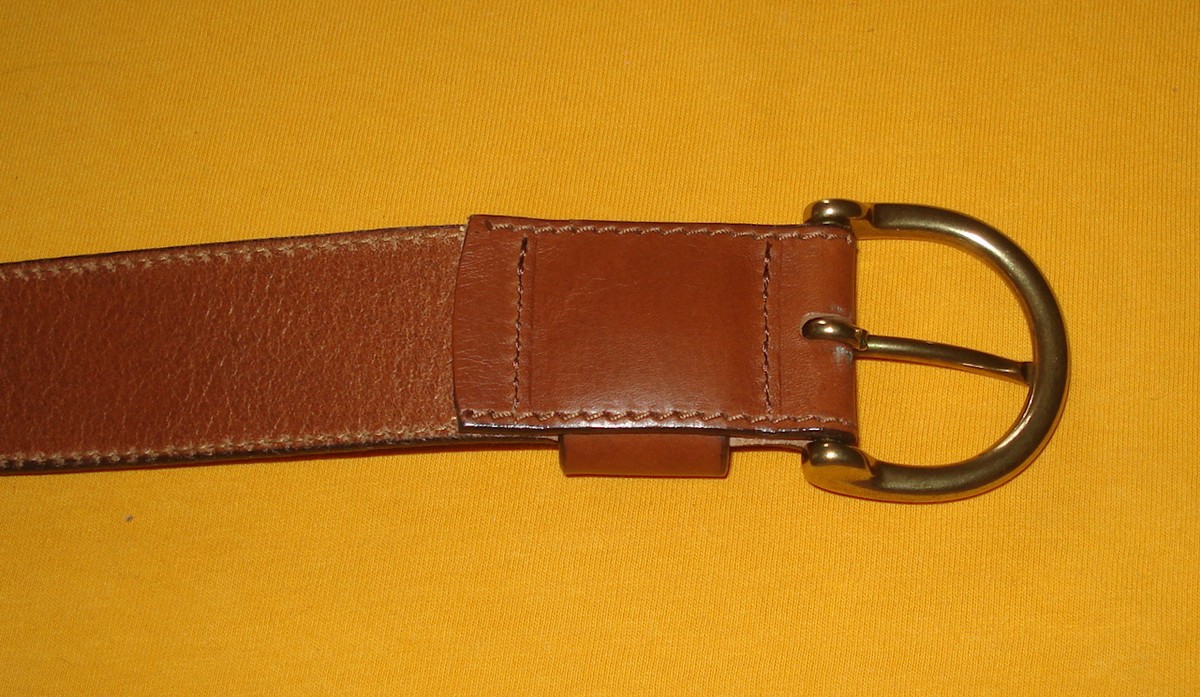 1937 Accessories Genuine Leather Brown Tan Belt Brass Buckle USA Women\'s XS 1937 Accessories Womens Brown Leather Belt Small - Etsy main image 3