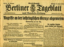 1917 BERLIŃSKI DZIENNIK Francuskie ataki na Lotaryngii odrzucone 