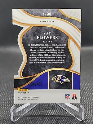 2023 Panini Select - Club Level Neon Green Prizm Die-Cut #201 Zay