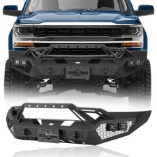 Fit 2016 2017 2018 Chevy Silverado 1500 Offroad Front Bumper W Winch Plate