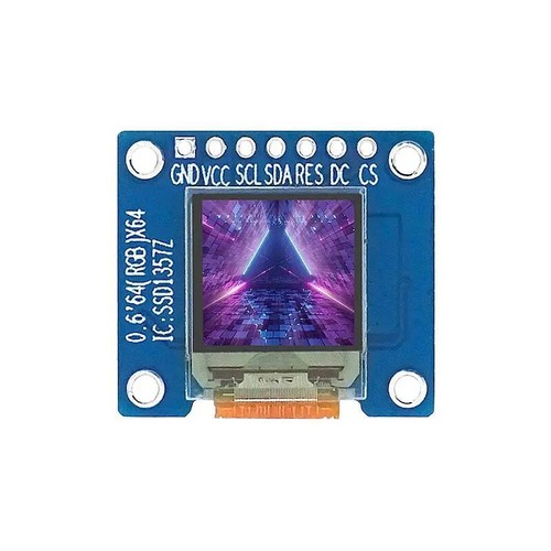 Display OLED a colori 0,6 pollici 64x64 RGB SSD1357 display a colori evidenziato - Foto 2 di 26