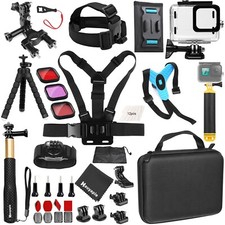 Accessories Kit Pack for Go pro 12 11 10 9 Hero Black, Waterproof Housing Cas...
