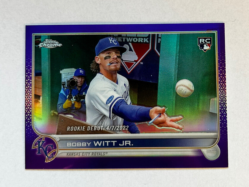 2022 Topps Chrome Update Bobby Witt Jr USC176 Rookie Debut Purple Refractor