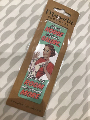 MAGNETIC Bookmark  Fill your house with books galore  GIFT Present Reading WIFE.