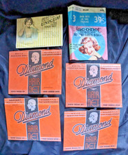 6 Vintage 1930's Hair Nets - Real Human Hair - Blondish White