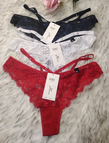 Frauen String Tanga Spitze sexy Unterhose 3er /6er Set Damen Slips Unterwäsche - Bild 9 von 41