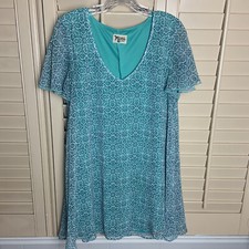 Show Me Your Mumu Blue/Green Floral Boho Short Dress