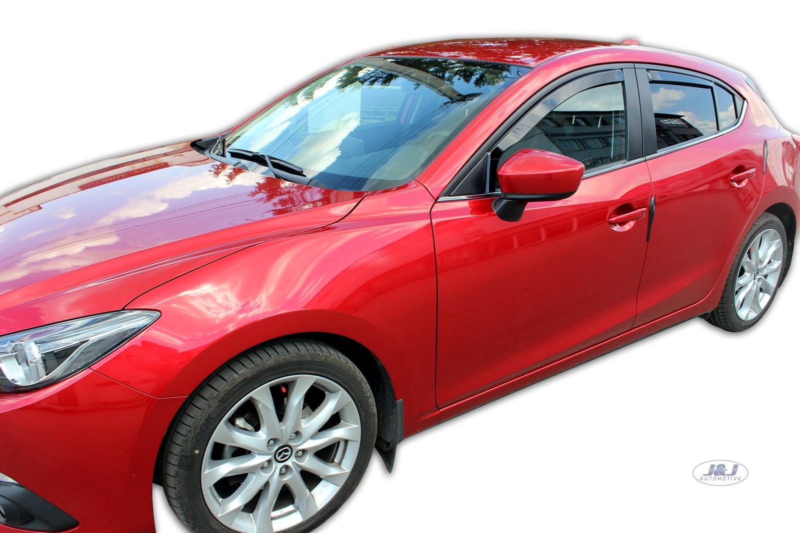 Déflecteurs d'air acrylique teinté HEKO haute résistance pour Mazda 3