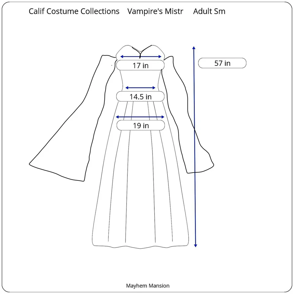 Disfraz de Halloween Vampire's Mistress Mayhem Mansion Adulto Pequeño ¡Con Extras! Foto 4 de 4