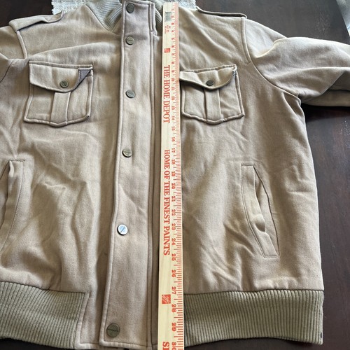 Sean John Mens Wool Blend Bomber Jacket Size XXL, Tan, Fully Lined Read - Picture 16 of 22