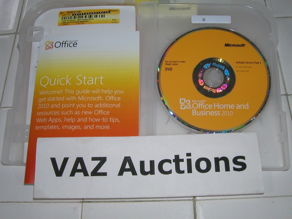 Microsoft Office 2010 Home and Business For 2 PCs Full Retail English ...