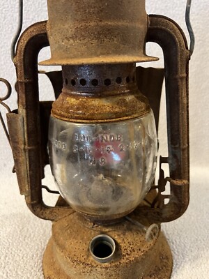 Vintage Dietz Junior Wagon Carriage Lantern Lamp Red Lens Clear