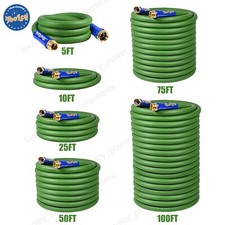 TOOLCY 5/8" Garden Hose Heavy Duty Lightweight Water Hose 5/10/25/50/100 ft 