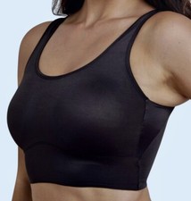 CUPID INTIMATES No Side Show Black Lounge Firm Control Bra Bralette Womens Sz S