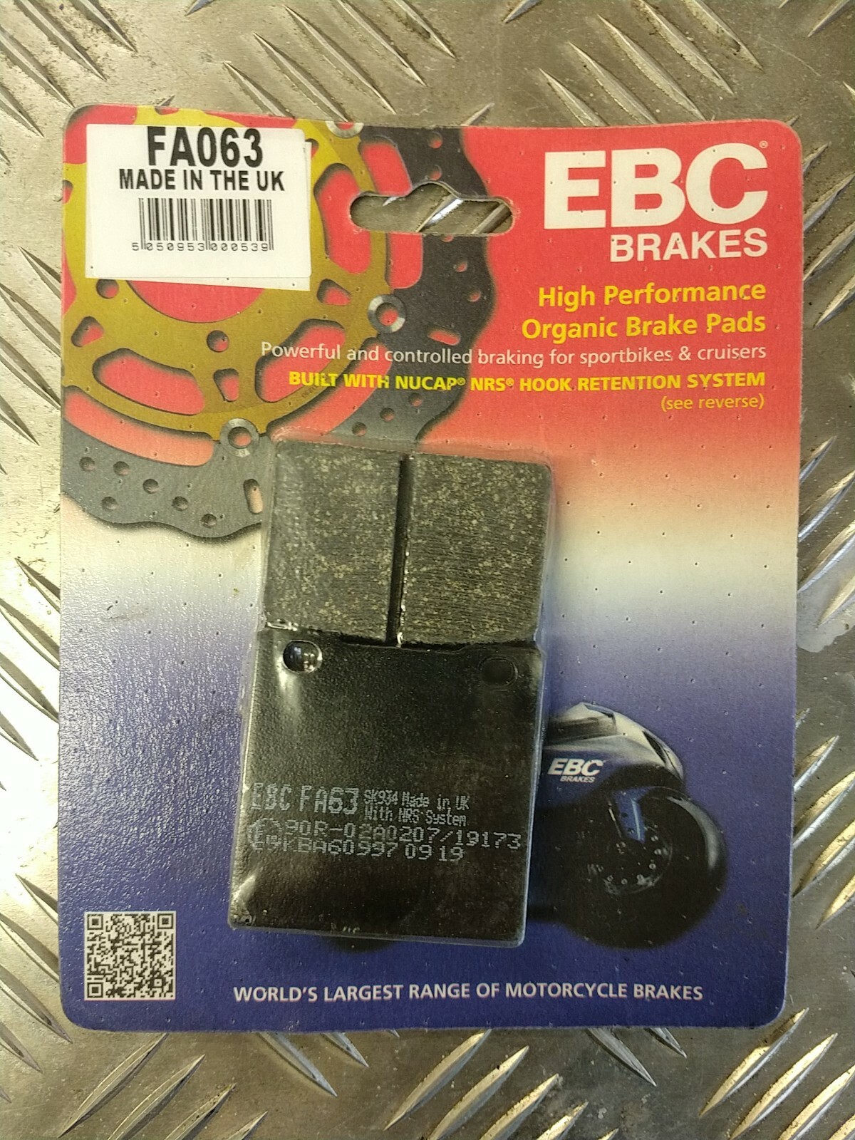 Suzuki GSF GSX GSXR SV RF 400 600 650 1100 1200 1300 EBC Rear Brake Pad FA063