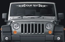 Fits Jeep Wrangler Custom Windshield Decal Flames