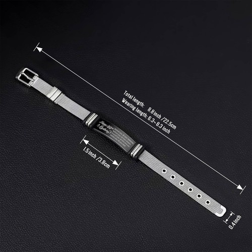 Happy 50th Birthday Edelstahl Armband mit Gravur mit inspirierender Botschaft - Bild 4 von 6
