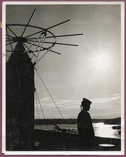 WW2 US Navy Sailor on Guard Duty 8x10 Original Photo