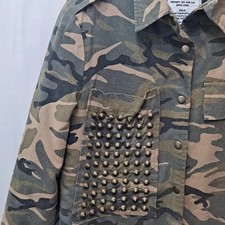 Hippie Story Camouflage Studded Jacket Size 66 Unisex