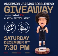 Anderson Varejao Bobblehead with Real Hair Cleveland Cavs Cavaliers 12/6/25