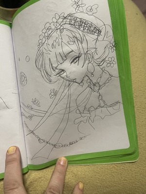 Sketch Book Full Of Anime Woman Full 60 Pages